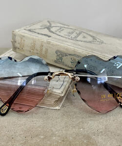 Cut glass Sunglasses- Blue Pink